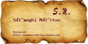 Sümeghi Márton névjegykártya