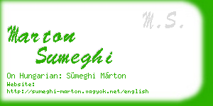 marton sumeghi business card
