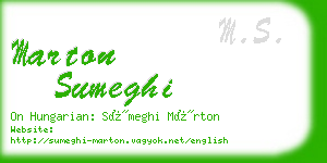 marton sumeghi business card